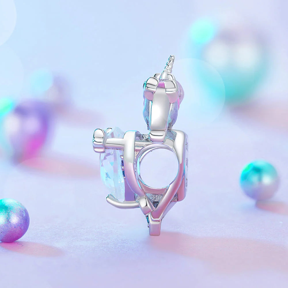Solid 925 Signature Silver Mystic Majesty Unicorn Charm