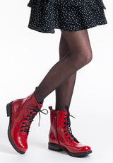 Bosccolo Womens Boots - Red Crocodile