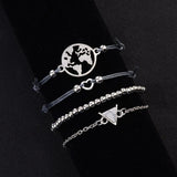 Bohemian 4-Piece Charm Bead Bracelet Set