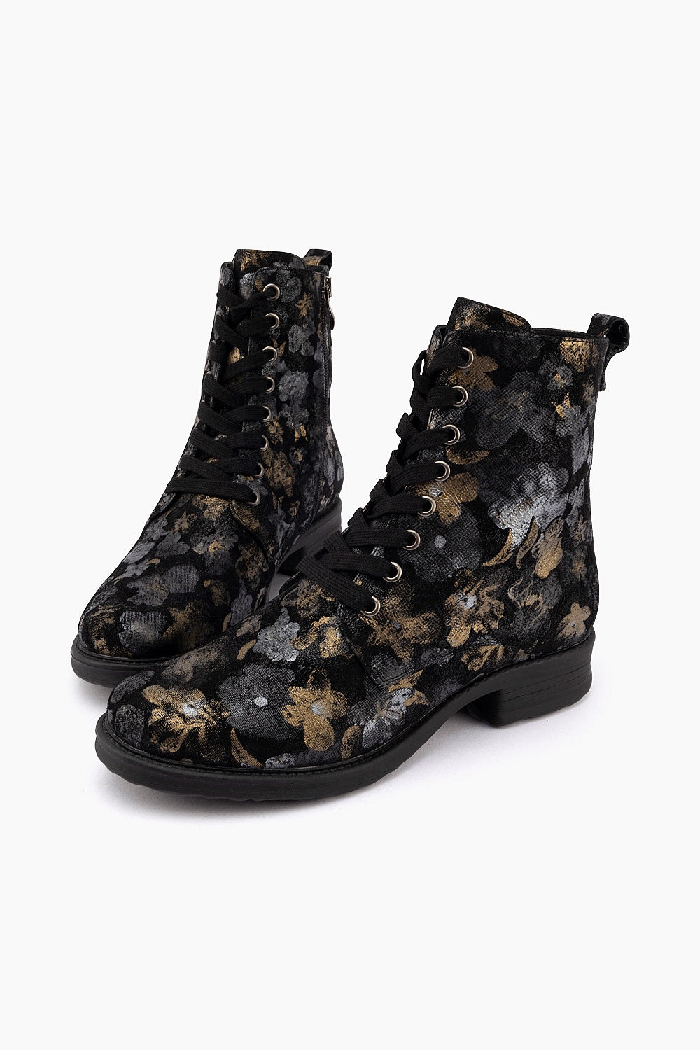 Silver Lining Trooper Print Black Vintage