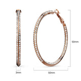 Boxed Endless Crystals 2 Pc Earrings Set Embellished with SWAROVSKI® Crystals In Rose Gold