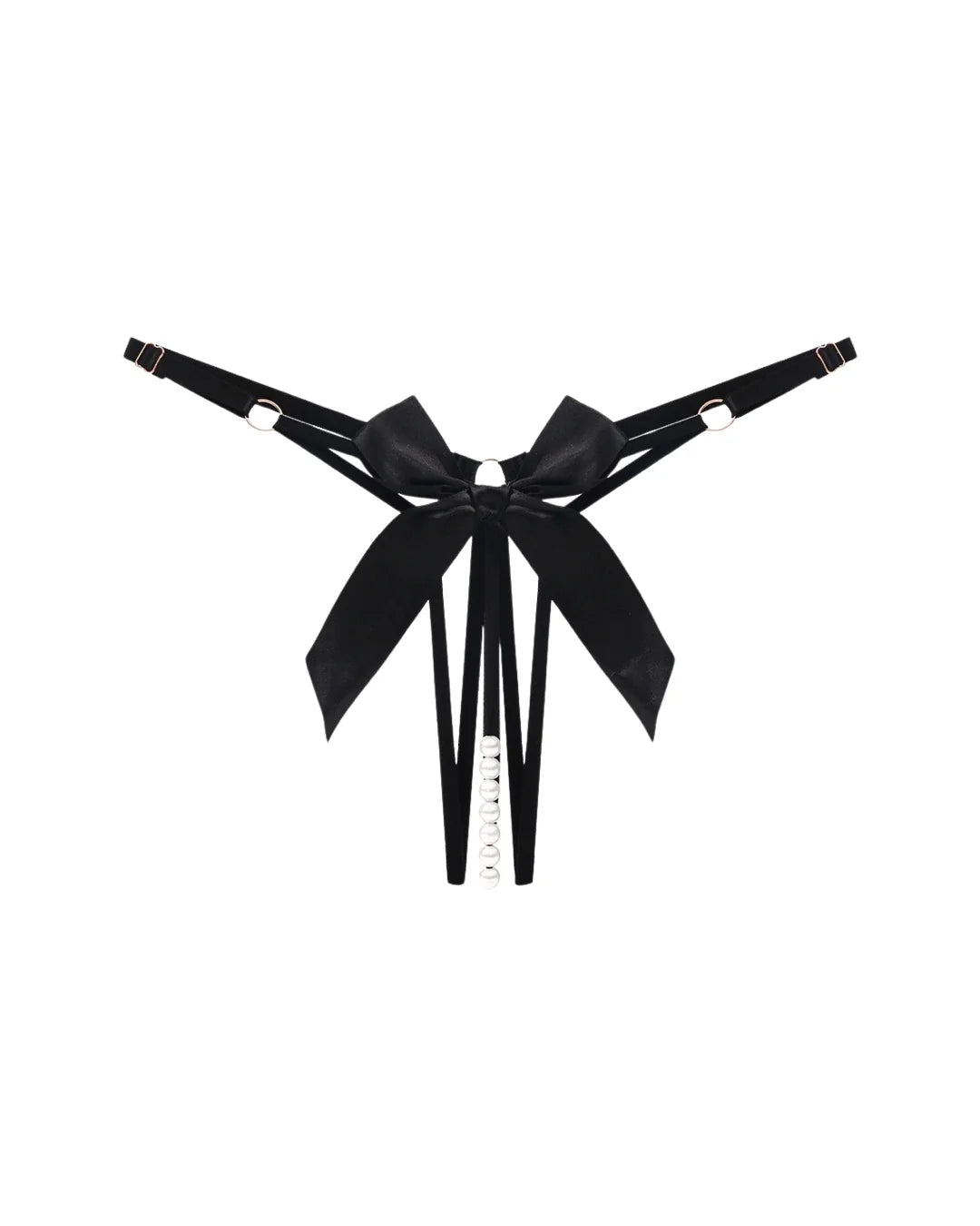 Dear Eve Lingerie Bow G-String - Black