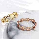 Bullion Gold Mariner Link Ring In Gold