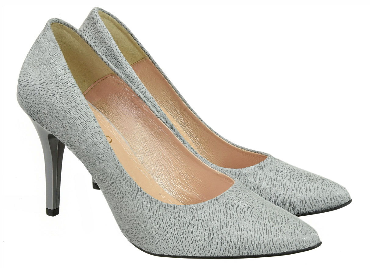 Bosccolo Womens Spike Heels Elite 2169 - Plain Grey