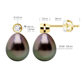 Earrings Prestige -Diamonds 0,02 Cts ( 2 X 0,01 Cts - Longueur 18 cm