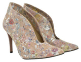 Bosccolo Womens Boots - Flowers On Beige