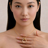 Krystal Couture Orbit of Charm Necklace Embellished with SWAROVSKI Crystal in Gold