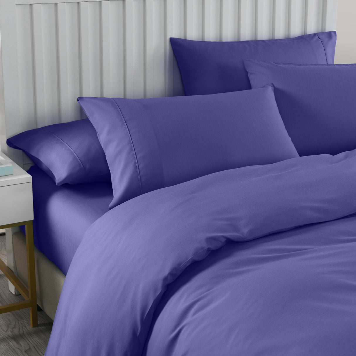 Royal Comfort Bamboo Cooling 2000TC 6-Piece Combo Set-Royal Blue