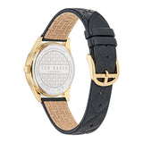 Ted Baker Womens Coolly Gold-Tone 34mm Black Embossed Leather Watch