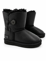 Australian Leather Ugg Kids Classic 1Button Short - Black - AU4