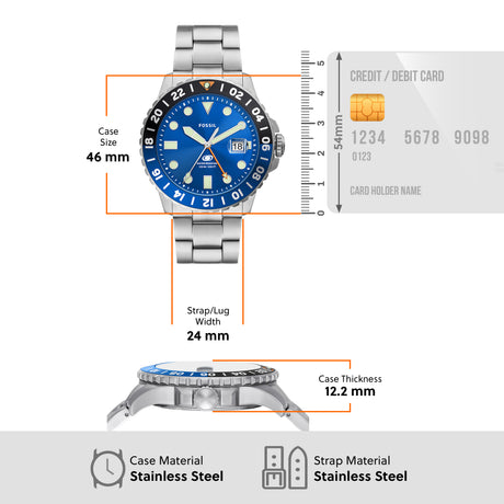 Fossil Fossil Blue Silver Watch