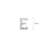 Solid 925 Sterling Silver Glamour Alphabet Letter Earrings