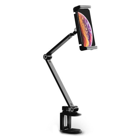 TODO Aluminium Foldable Tablet Stand Mount Clamp Holder Bracket iPhone iPad 4.7" - 12.9"