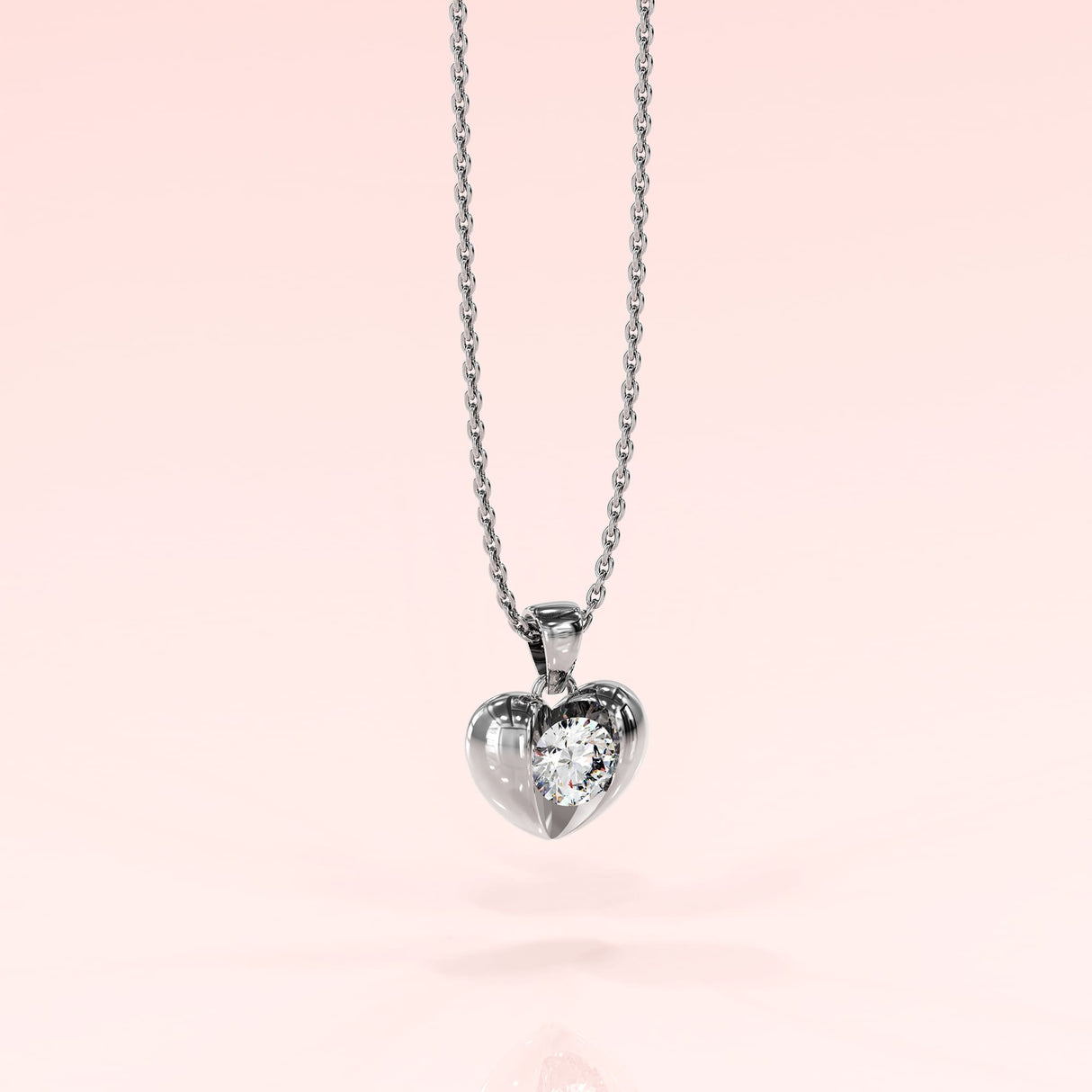 Krystal Couture Diamond Heart Necklace Embellished with SWAROVSKI Crystals