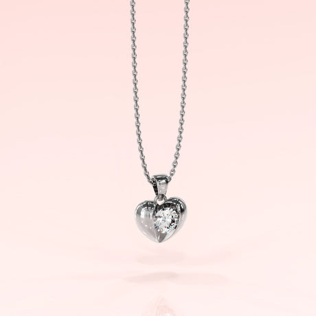 Krystal Couture Diamond Heart Necklace Embellished with SWAROVSKI Crystals