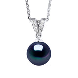 Necklace Prestige Jewelry - Black Tahiti - Length chain offered for free 42 cm