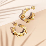 Bullion Gold Aligania Hoop Gold Layered Earrings