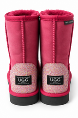 Australian Leather Ugg Classic Short Glitter Heel - Tomato - AU7