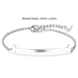 Bullion Gold Sleek Bar Bracelet White Gold