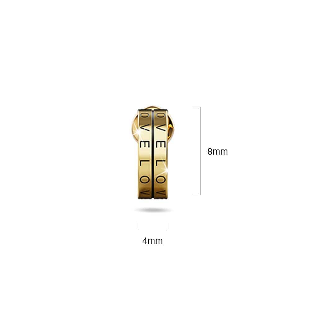 Bullion Gold Iris Zircon Gold Hoop Earrings