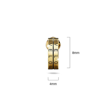 Bullion Gold Iris Zircon Gold Hoop Earrings