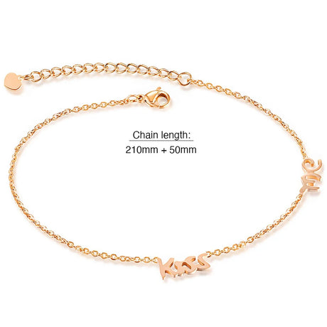 Bullion Gold Kiss Me Anklet