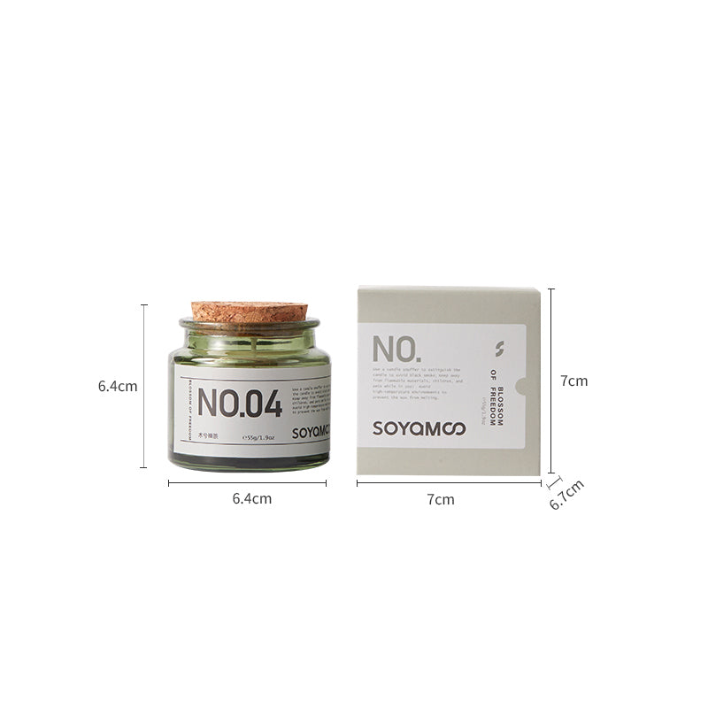Zen Wood & Tea Apothecary Glass Jar Candle