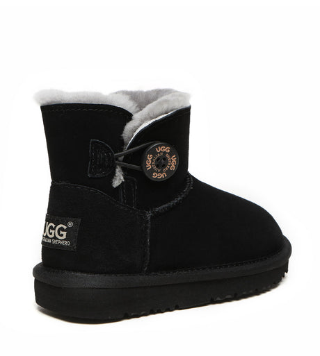 Australian Shepherd UGG Nolan Kids Mini Button - Black