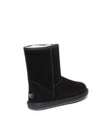 Short Classic Suede Boots in Black