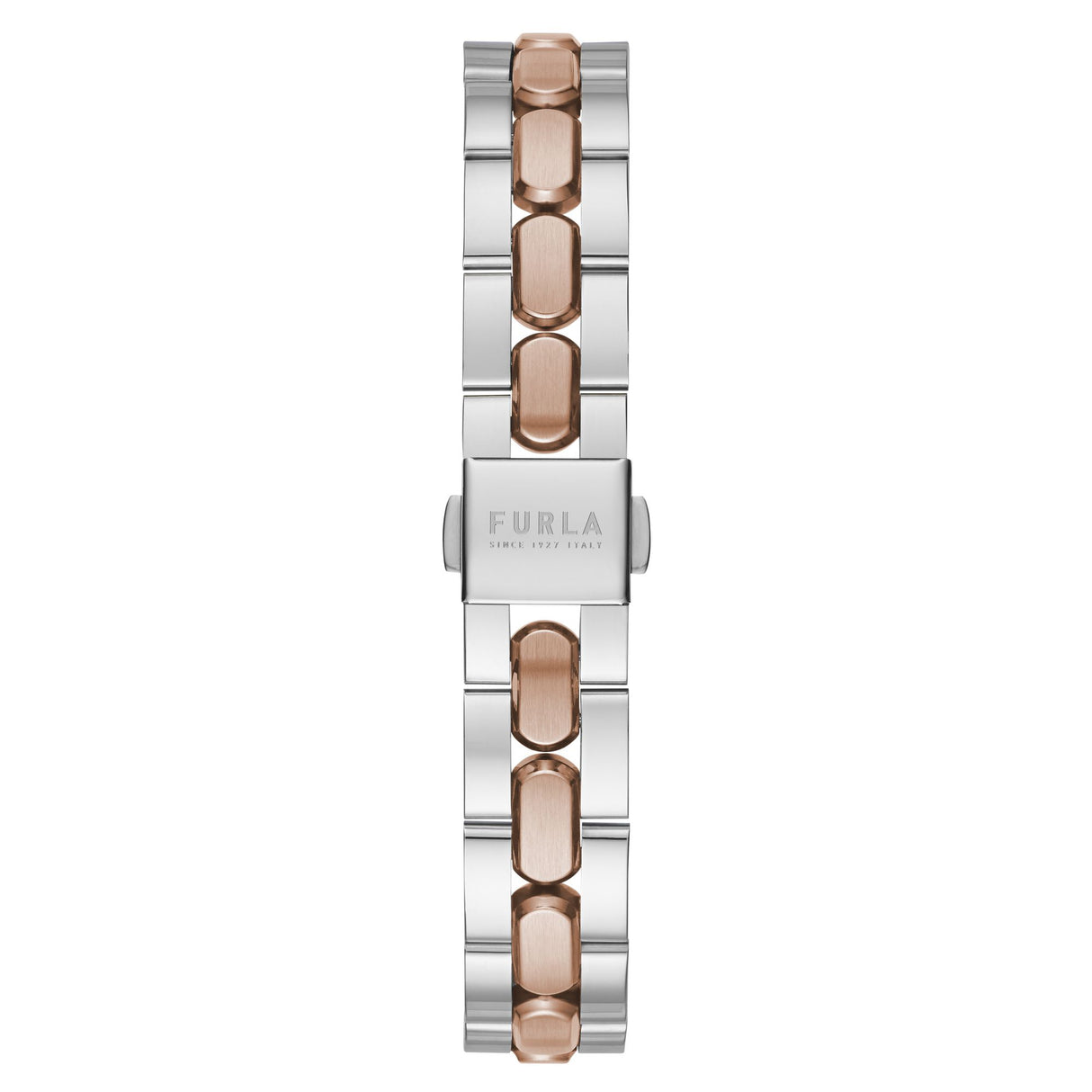 Furla Logo Links Silver Tone