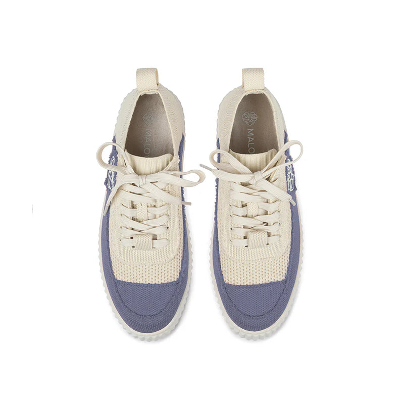 Chunky Platform Knit Sneakers - Lavender