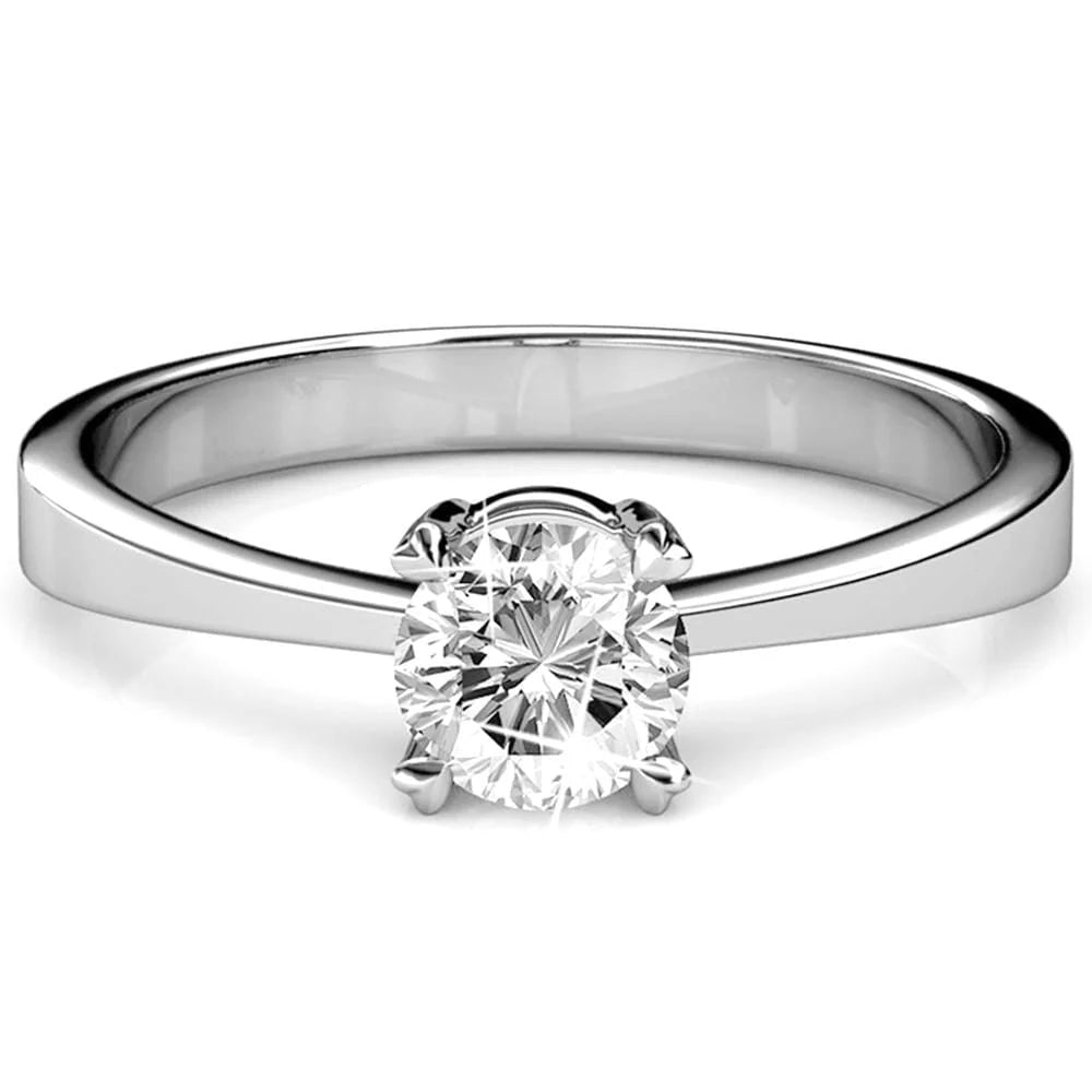 Krystal Couture Solitaire Ring Embellished with SWAROVSKI Crystals