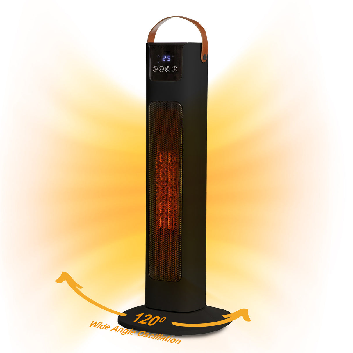 Pursonic Touch Screen Tower Heater - Black