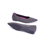 Charlotte Casual Pointed Toe Commuter Flats - Charcoal