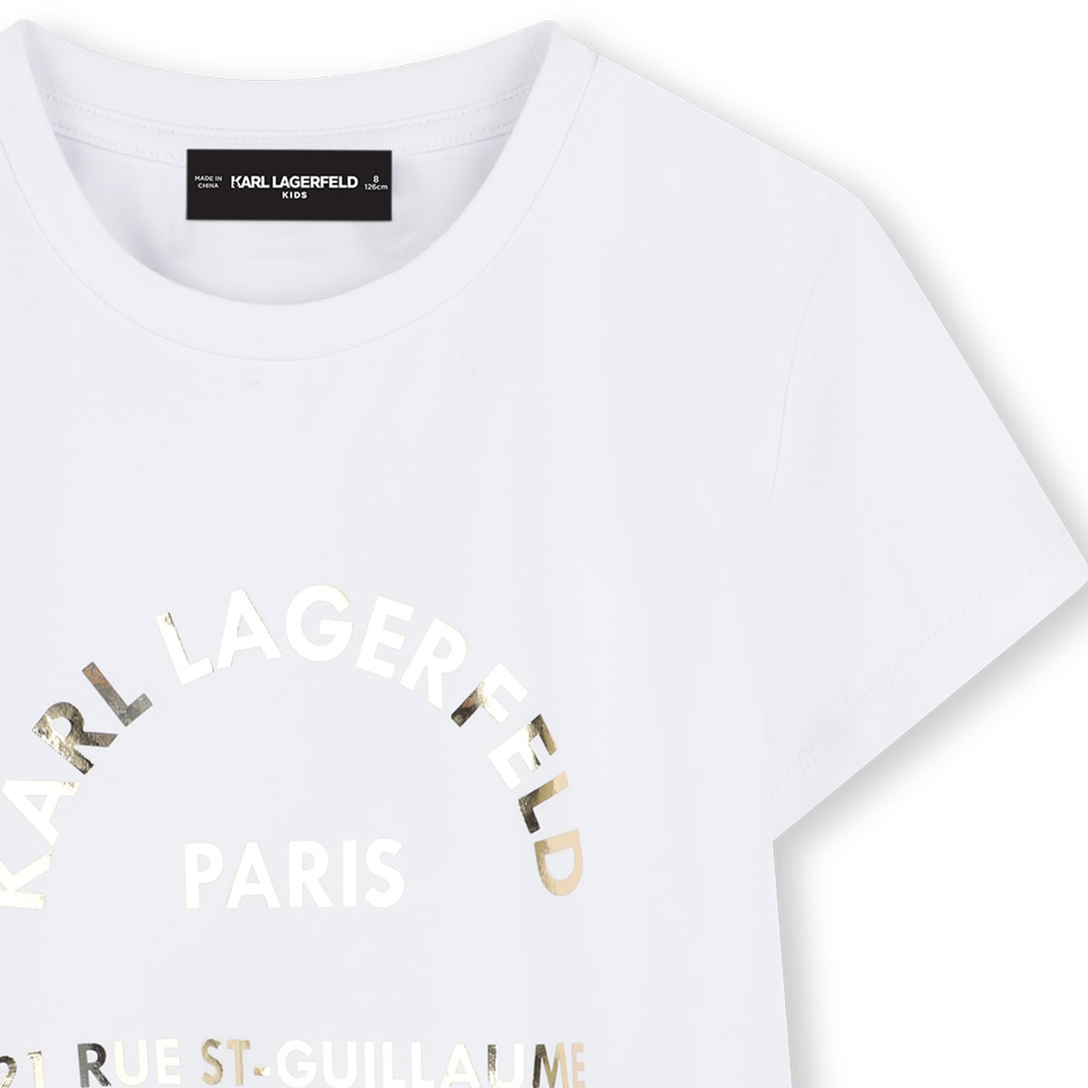 Karl Lagerfeld Girls Cafe Terrase D3 Short Sleeves Tee-Shirt - White