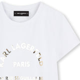 Karl Lagerfeld Girls Cafe Terrase D3 Short Sleeves Tee-Shirt - White