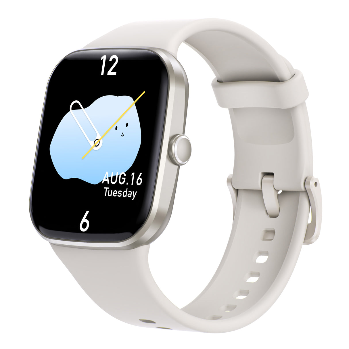 Bluetooth Smart Watch 1.96" TFT Touch Screen Temperature Heart Rate Blood Pressure BT 5.0 - Silver