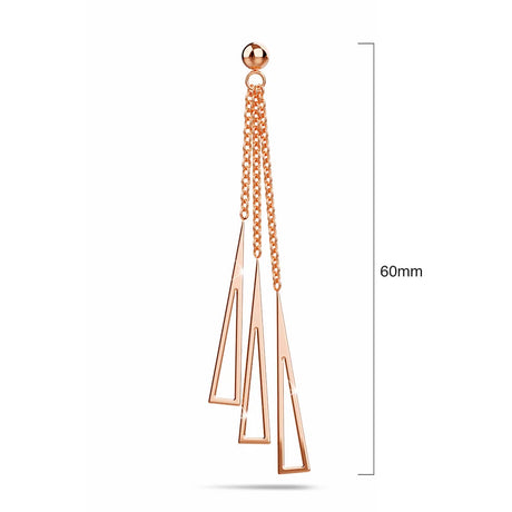 Boxed Royal Tassels & Rose Gold Stainless Steel Bangle Set