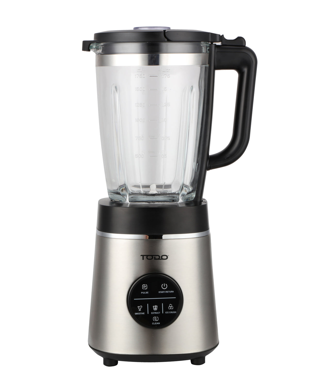TODO 1.75L Commercial Electric Blender 1000W Glass Jar Adjustable Speed Stainless Steel Body