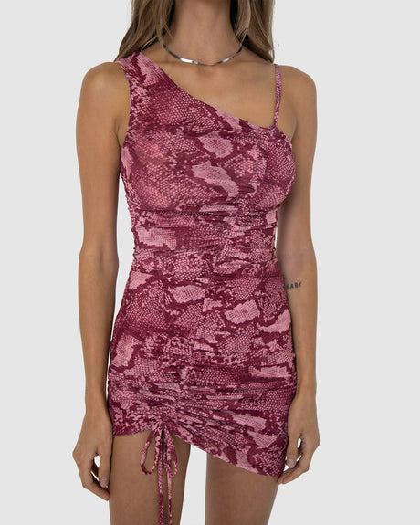 BY.DYLN Vayda Dress - Pink Snake
