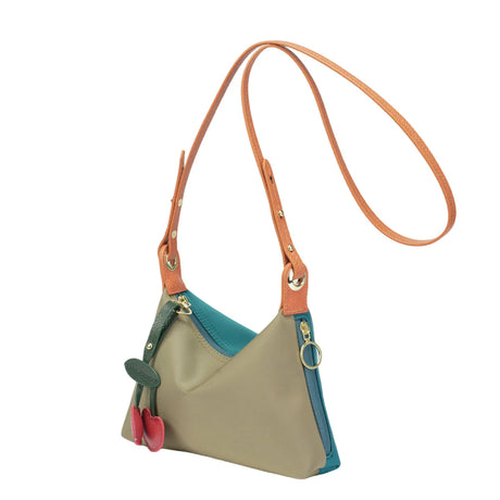 BAMEI Reversible Nylon Crossbody Bag - Khaki