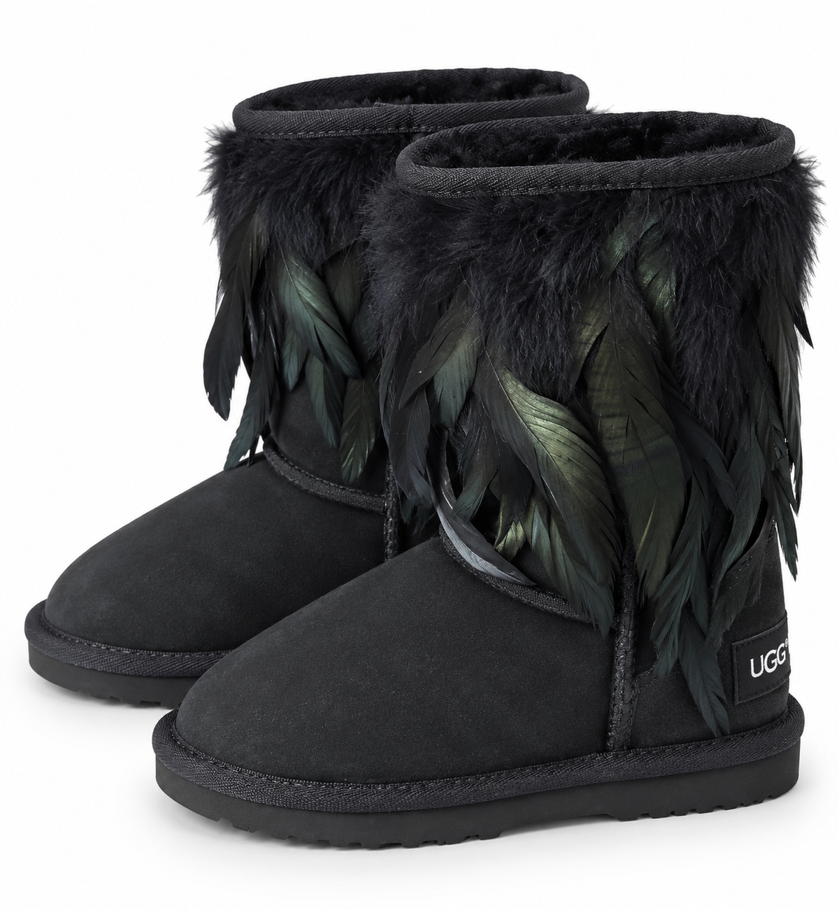 Australian Leather Ugg Classic Feather - Black - AU6