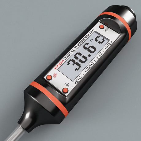 TODO Digital Lcd Display Food Thermometer Cooking Temperature Probe Bbq -50�C ~ 300�C Black