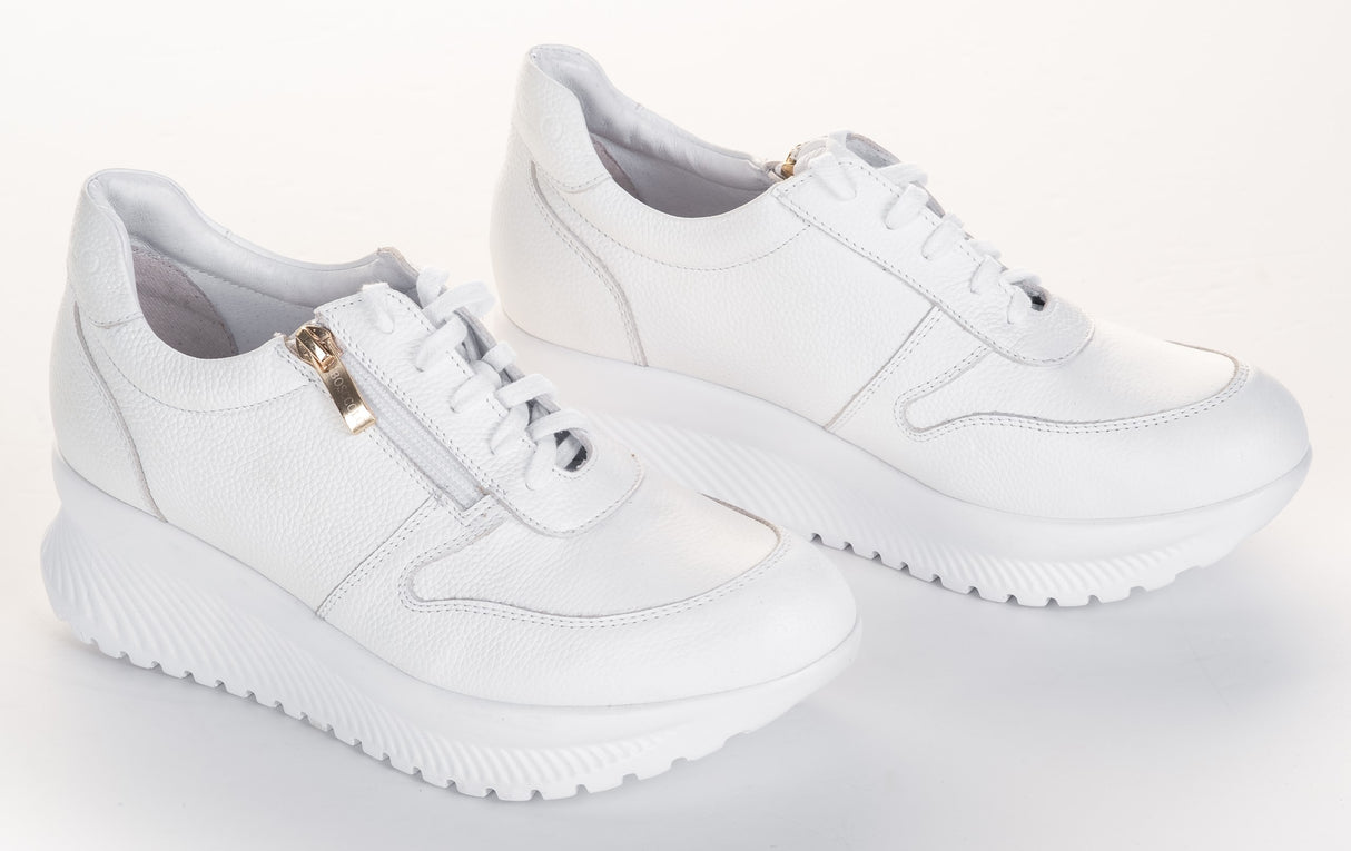 Bosccolo Womens Sneakers With Zipper - White