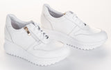 Bosccolo Womens Sneakers With Zipper - White