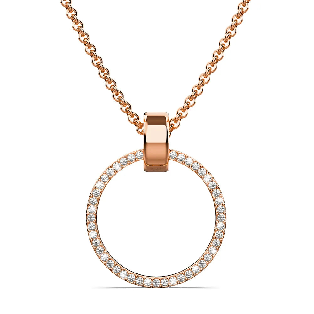 Boxed Orbit Earrings, Bracelet & Necklace Set with SWAROVSKI® Crystal in Rose Gold