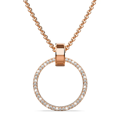 Boxed Orbit Earrings, Bracelet & Necklace Set with SWAROVSKI® Crystal in Rose Gold