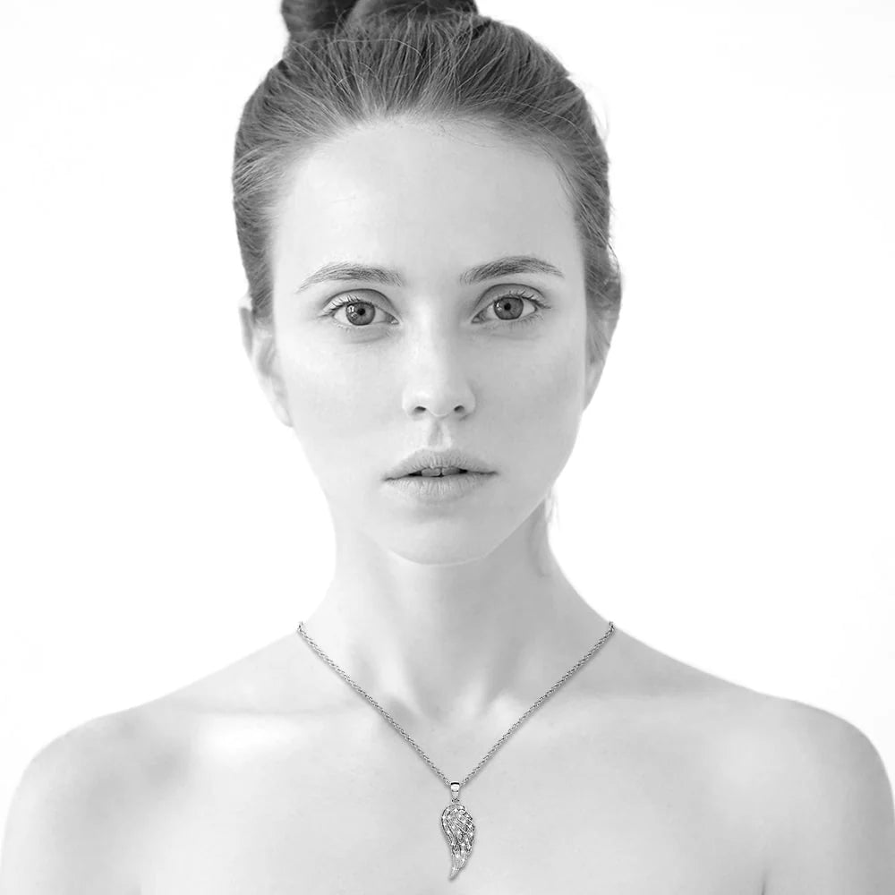 Krystal Couture Fly High with Wing Pendant Necklace in White Gold Embellished with Crystals from SWAROVSKI