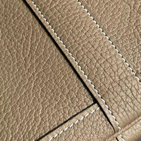 La Rochelle Pebbled Leather Top Handle Tote Bag - Taupe