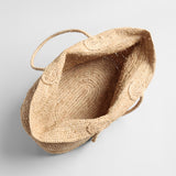 Hand-Woven Natural Straw Beach Tote - Natural